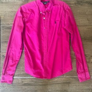 Ralph Lauren Hot Pink Button-Down Oxford Shirt